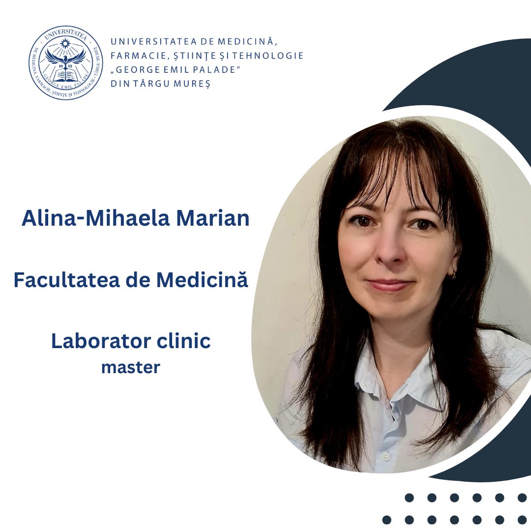 Alina-Mihaela Marian, Facultatea de Medicină, Laborator clinic, master  –