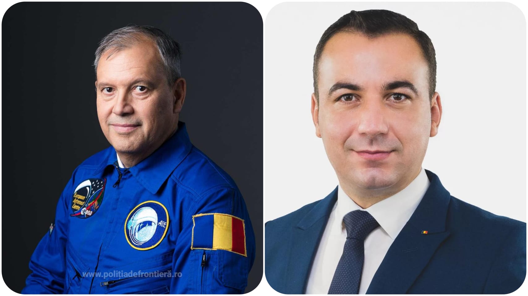 Singurul cosmonaut român Dumitru Prunariu și ministrul Cercetării, inovării şi digitalizării, Bogdan-Gruia Ivan la festivitatea UMFST –