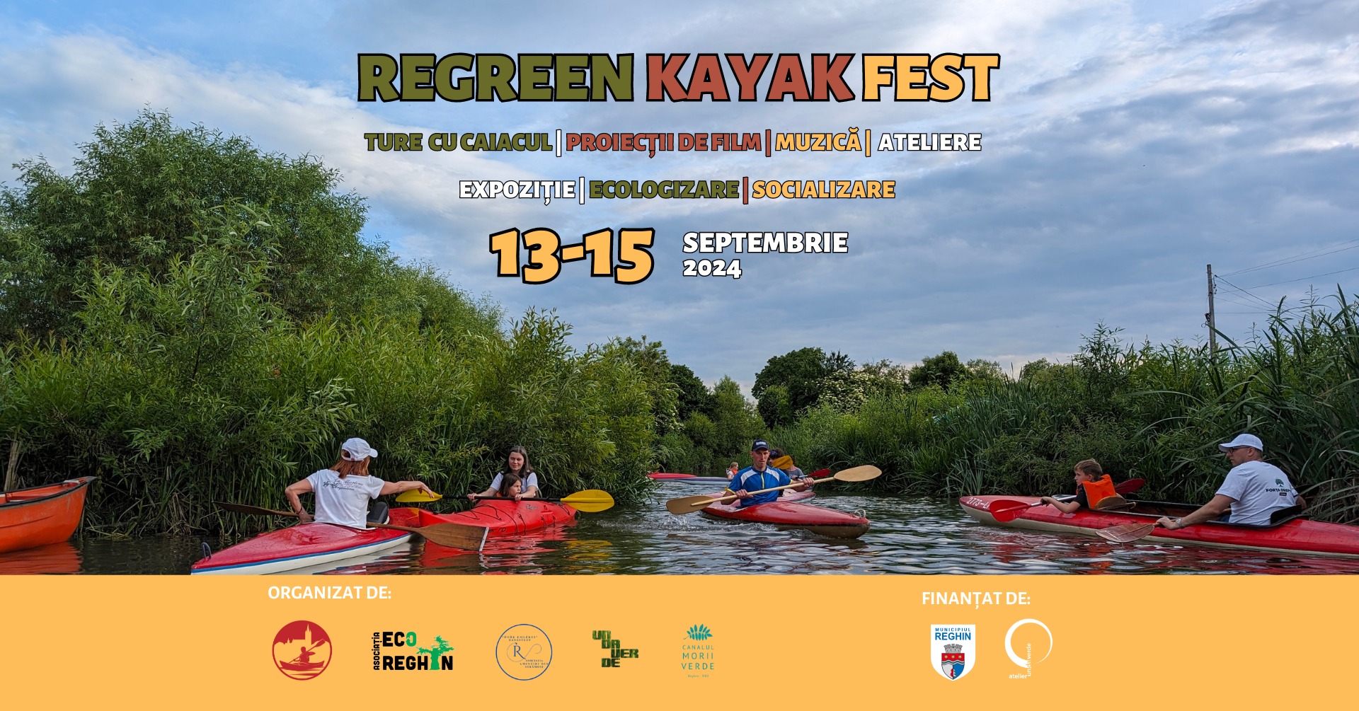 ReGreen Kayak Fest pe canalul Morii din Reghin