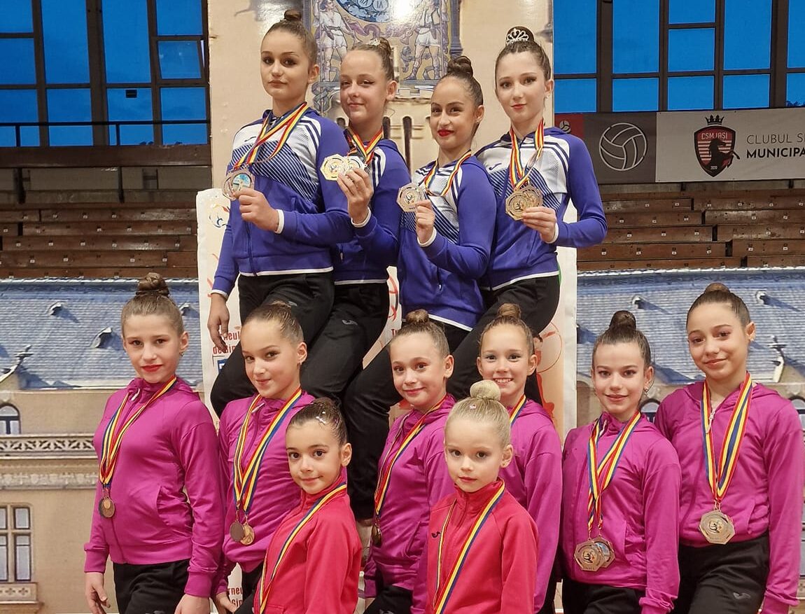 Zeci de medalii pentru Gimnastica ritmica LPS Targu Mures