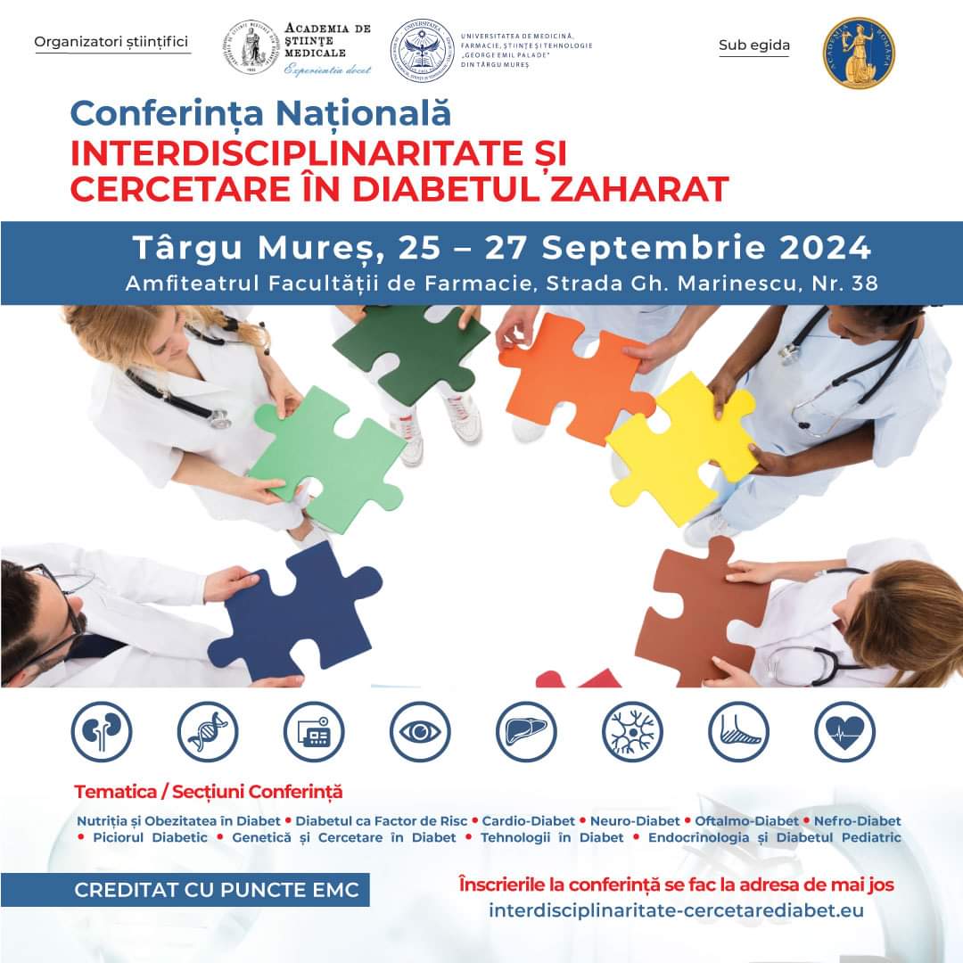 La UMFST începe Conferința națională „Interdisciplinaritate și cercetare în diabetul zaharat”