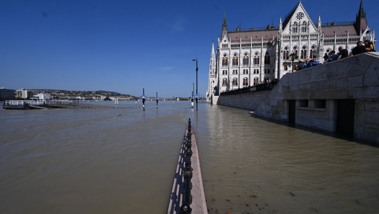 Sâmbătă e așteptat maximul viiturii apei la Budapesta