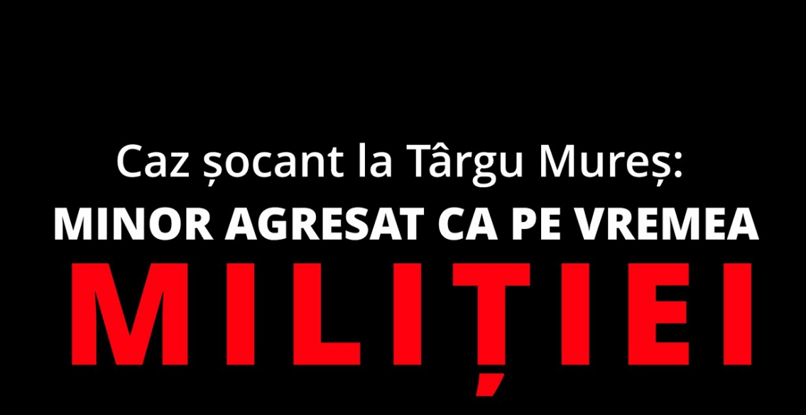 minor agresat în stradă de polițiștii I.P.J. Mureș (video)