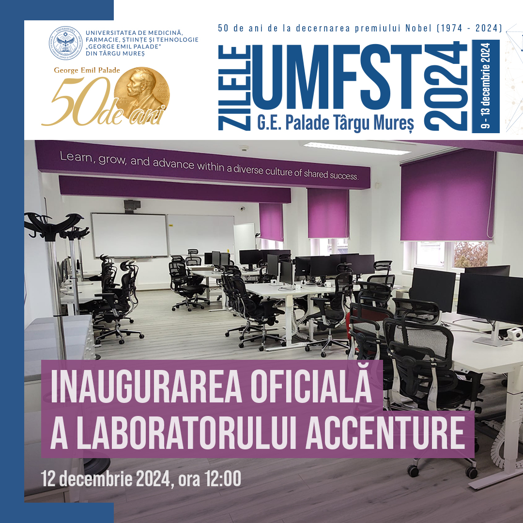 Inaugurare la UMFST. Laboratorul Accenture, un spațiu dedicat inovației și cercetării aplicate în domeniul tehnologiilor industriale avansate