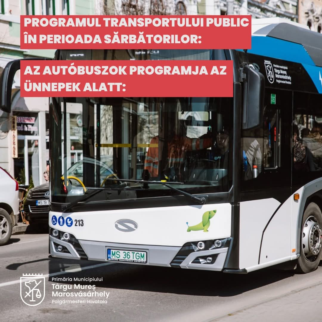 Programul transportului public în perioada sărbătorilor