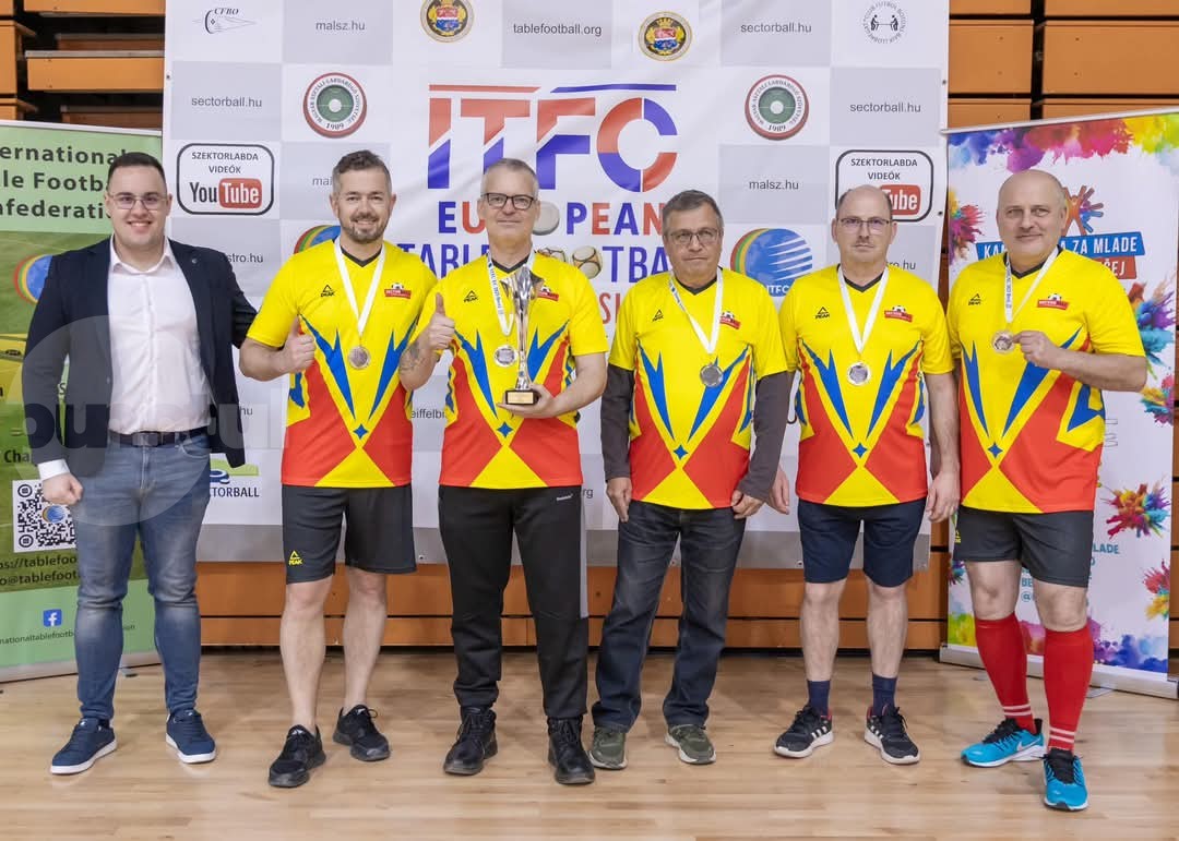 Două medalii de argint şi două de bronz, pentru România la Campionatul European de fotbal de masă