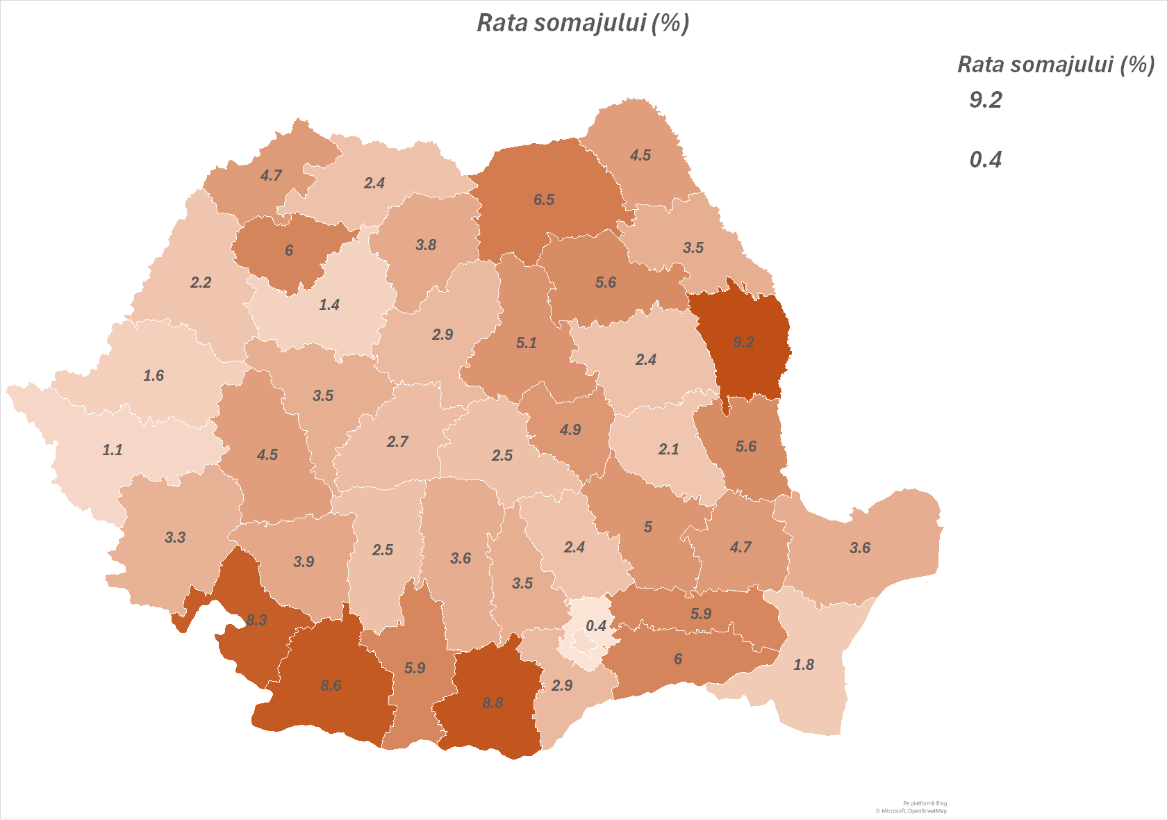 Mureșul nu stă rău pe harta șomajului din România