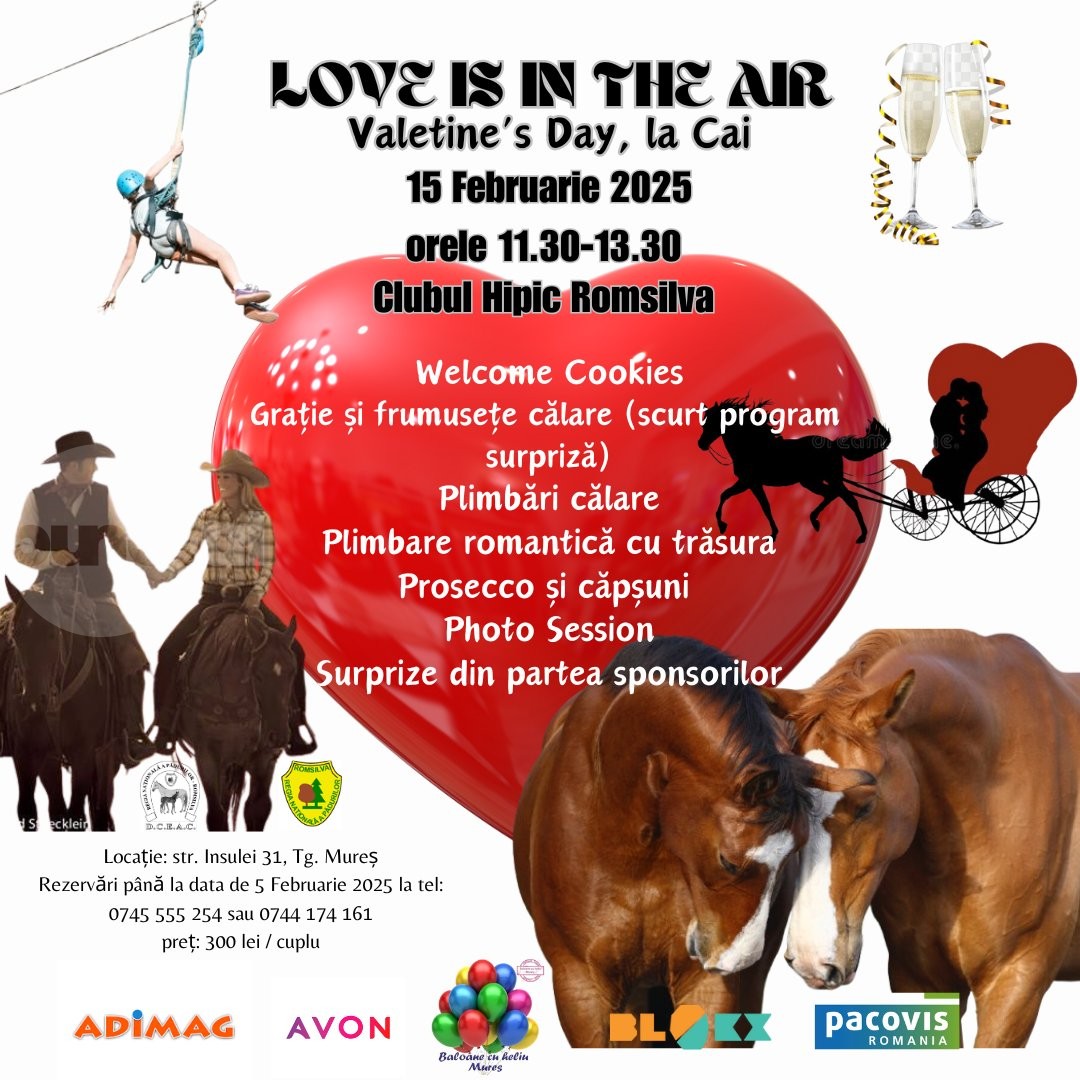 Eveniment romantic de Valentine’s Day la Clubul Hipic din Târgu Mureș