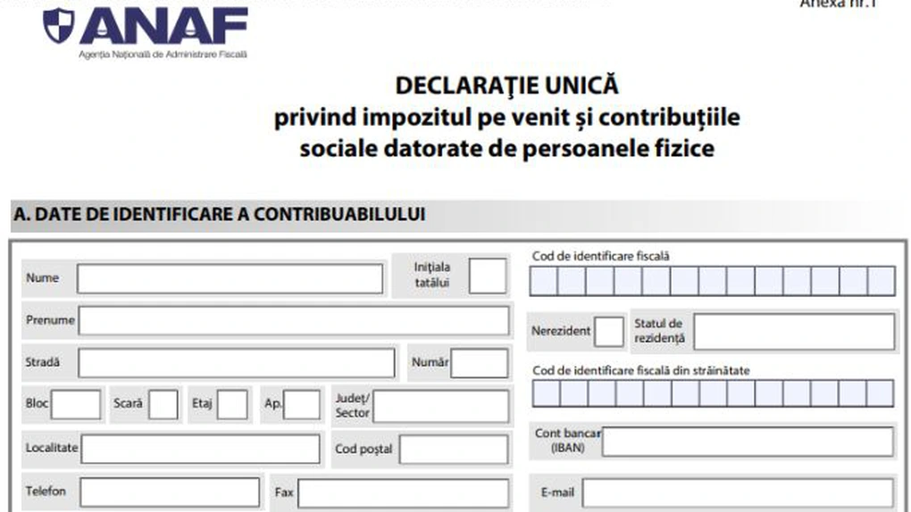 Declaraţia unică poate fi trimisă la Fisc, fără penalităţi, până la 26 mai 2025