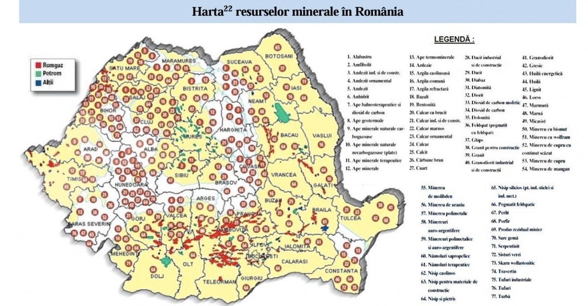 Harta resurselor rare ale României. Ce avem în Mureș