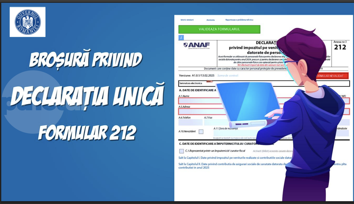 Ghidul oferit de ANAF pentru completarea Declarației Unice în 2025