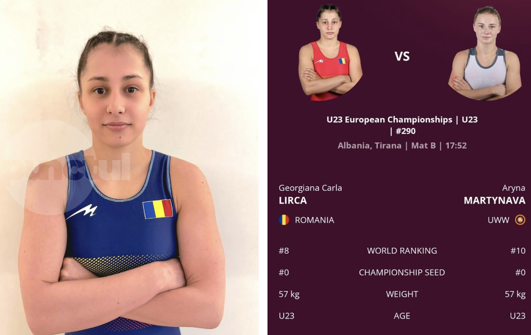 Luptătoarea LIRCA GEORGIANA s-a calificat în semifinalele Campionatului European Seniori