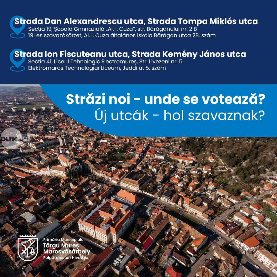 Atenție: unele secții de votare au fost modificate!