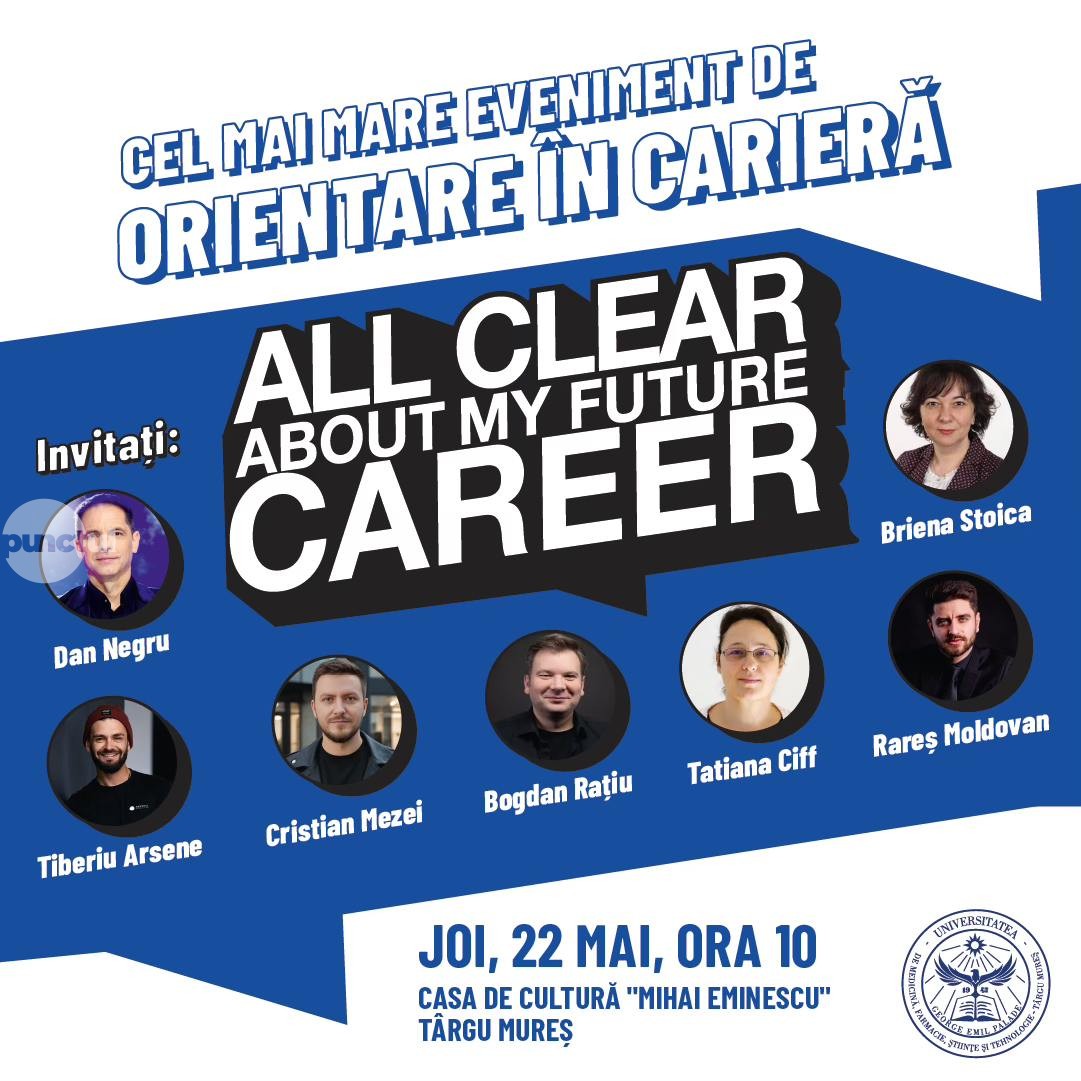 Dan Negru prezintă evenimentul „Descoperă cariera care ți se potrivește!” la Târgu Mureș