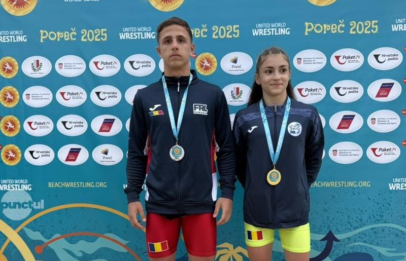 Târgu Mureș are o campioană și un vicecampion european la lupte pe plajă!