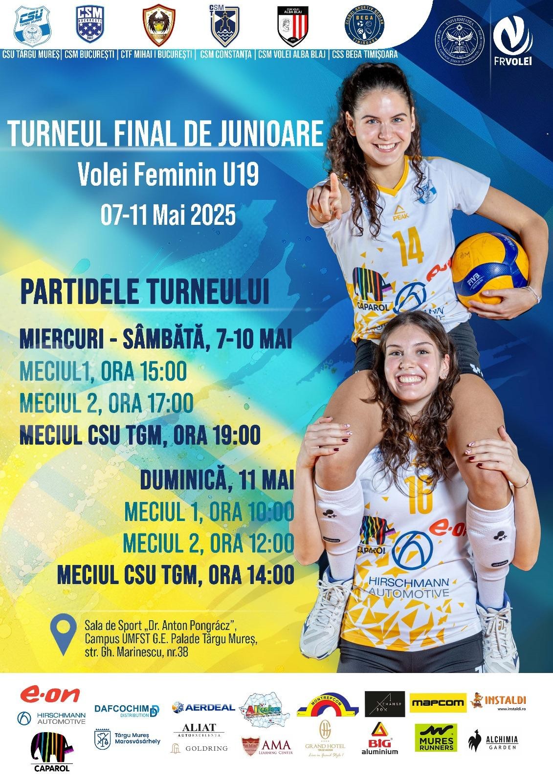 Turneul final de volei feminin Divizia Junioare, U19