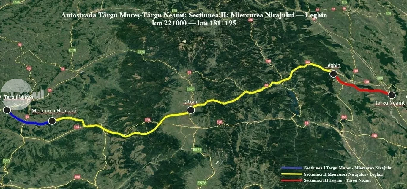 Autostrada Unirii A8. CNAIR semnează azi cu o asociere turco-română contractul pentru lotul Miercurea Nirajului – Sărăţeni