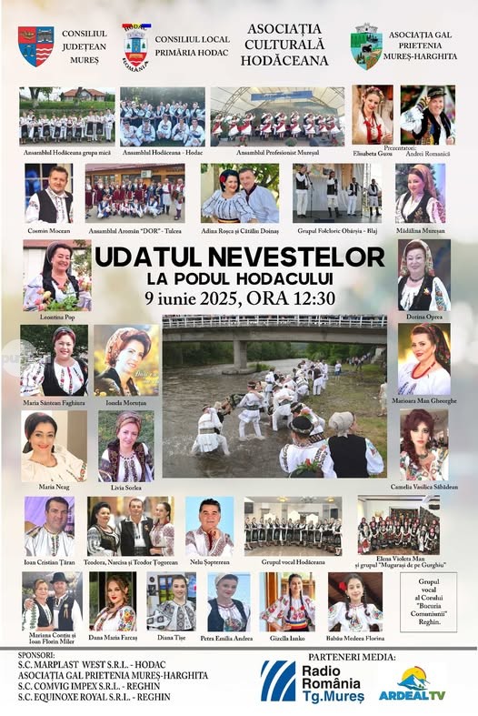 Luni are loc la Hodac obiceiul tradiţional „Udatul Nevestelor”