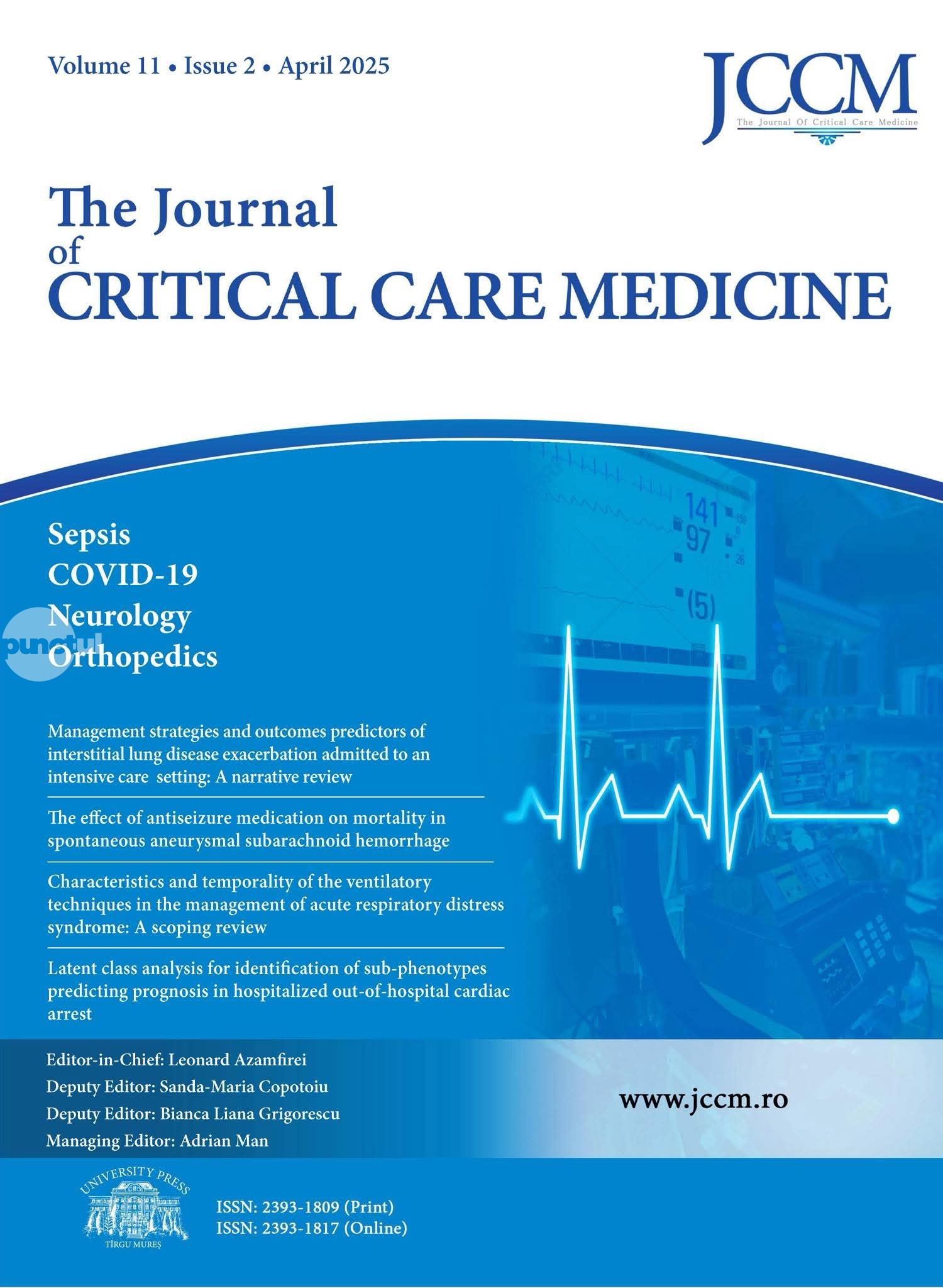 Punctul alb pentru aprecierile internaționale ale revistei JCCM, o publicație a UMFST