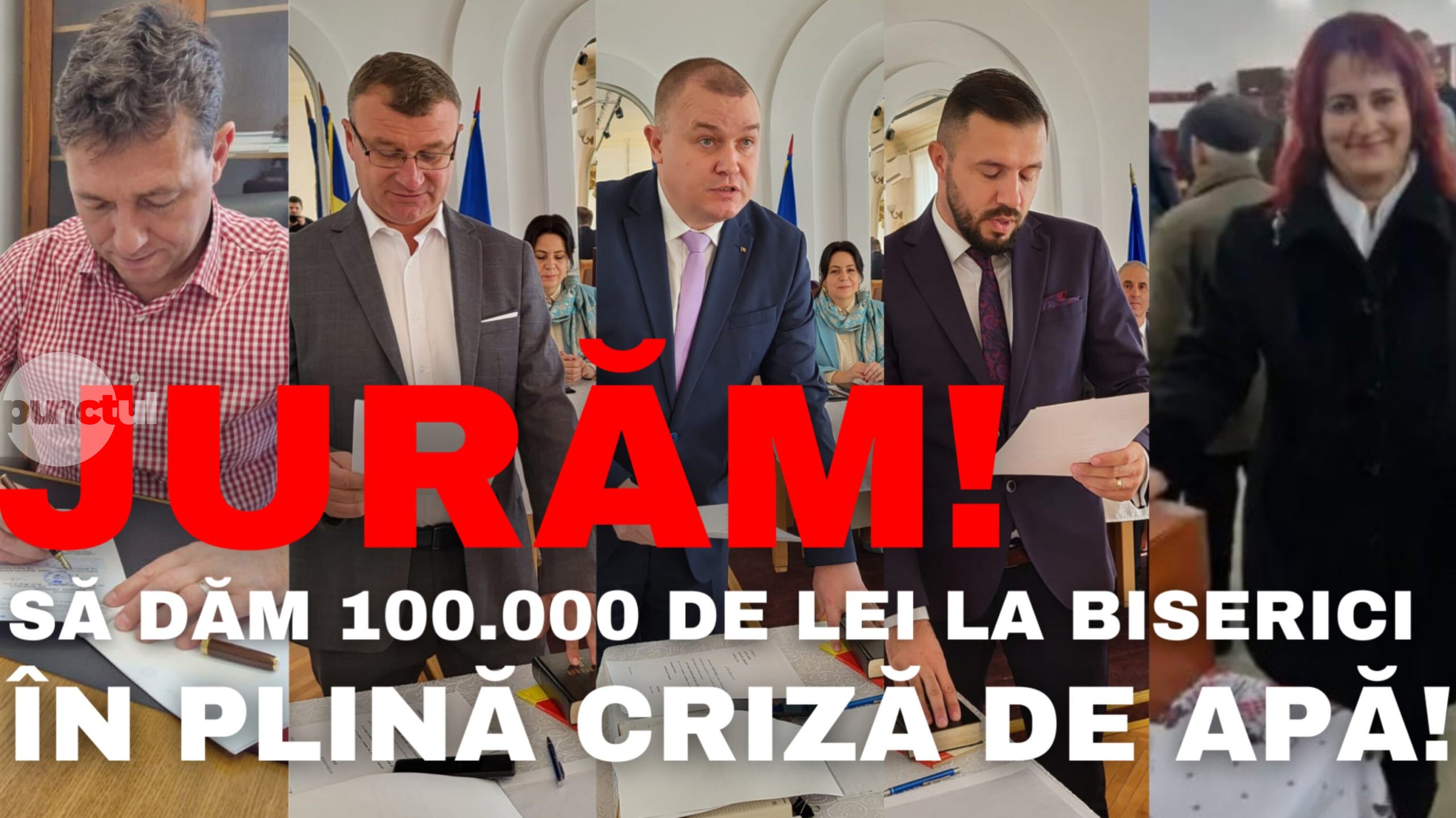 La Târnăveni Consiliul Local și Primăria au luat-o prin arătură: mâine vor să aloce 100.000 de lei bisericilor în loc să ajute populația în criza de apă!