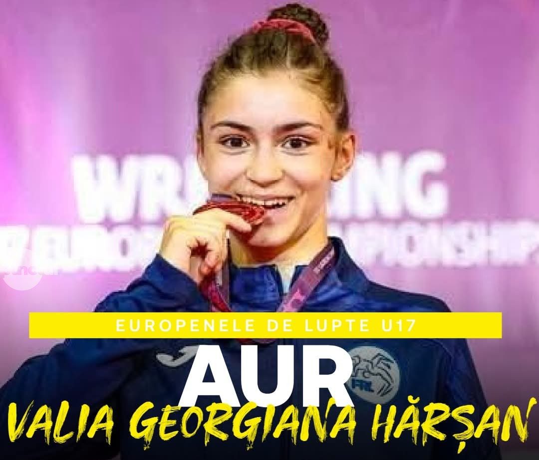 Punctul alb pentru Georgiana Hărșan, campioană europeană la lupte U17