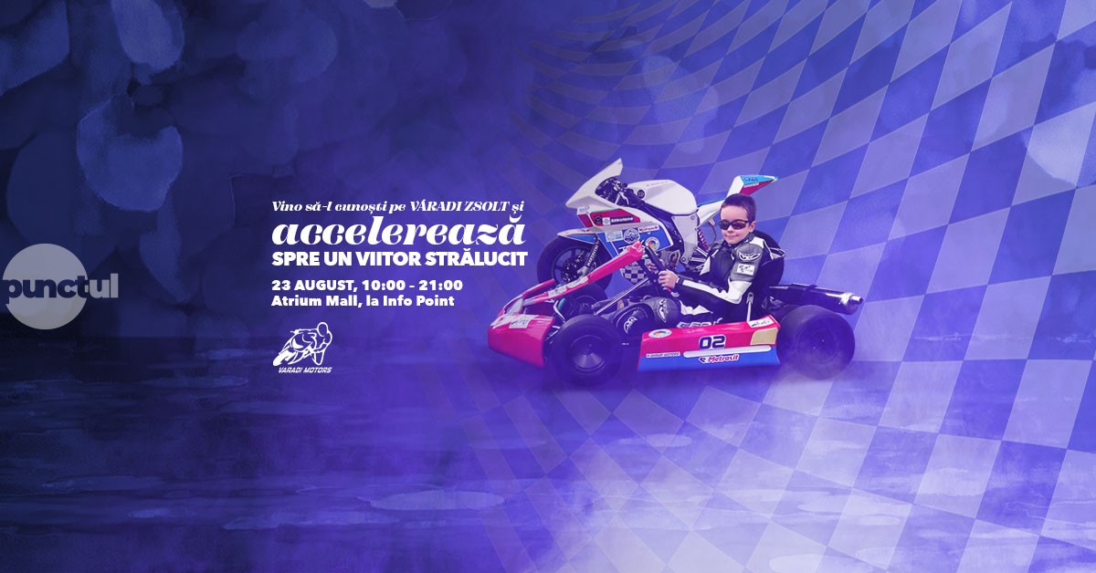 Tânărul campion Váradi Zsolt îi întâlnește pe fanii motorsportului la Shopping City Târgu Mureș