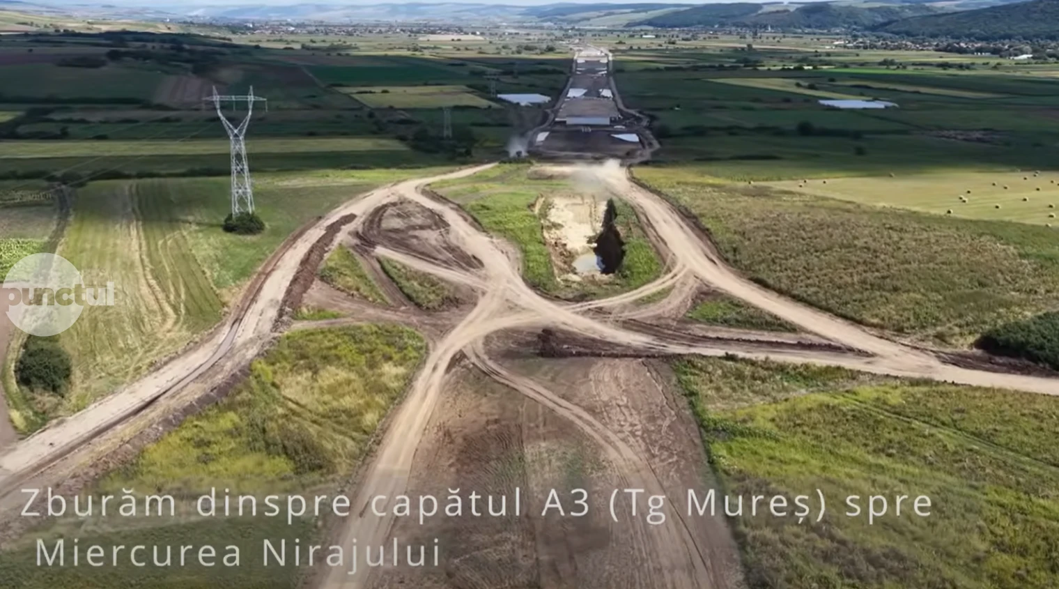 Filmare completă pe lotul de Autostrada A8 Tg Mureș – Miercurea Nirajului
