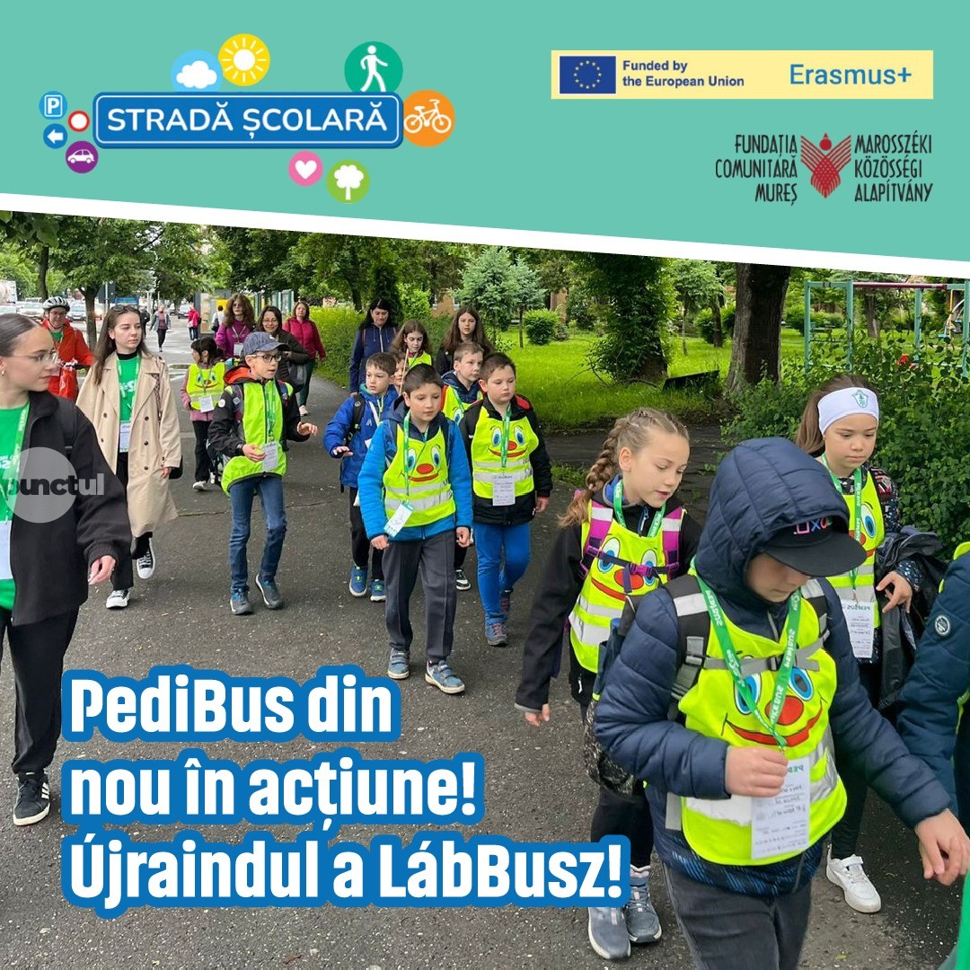 În noul an școlar PediBus continuă la Târgu Mureș și Reghin