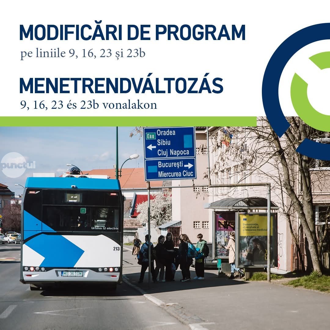 Modificări de program ale unor linii de autobuze