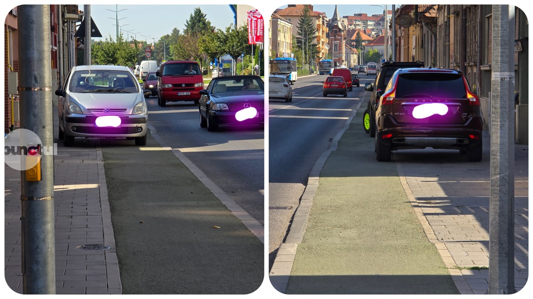 Punctul negru pentru șoferii care blochează pistele de biciclete