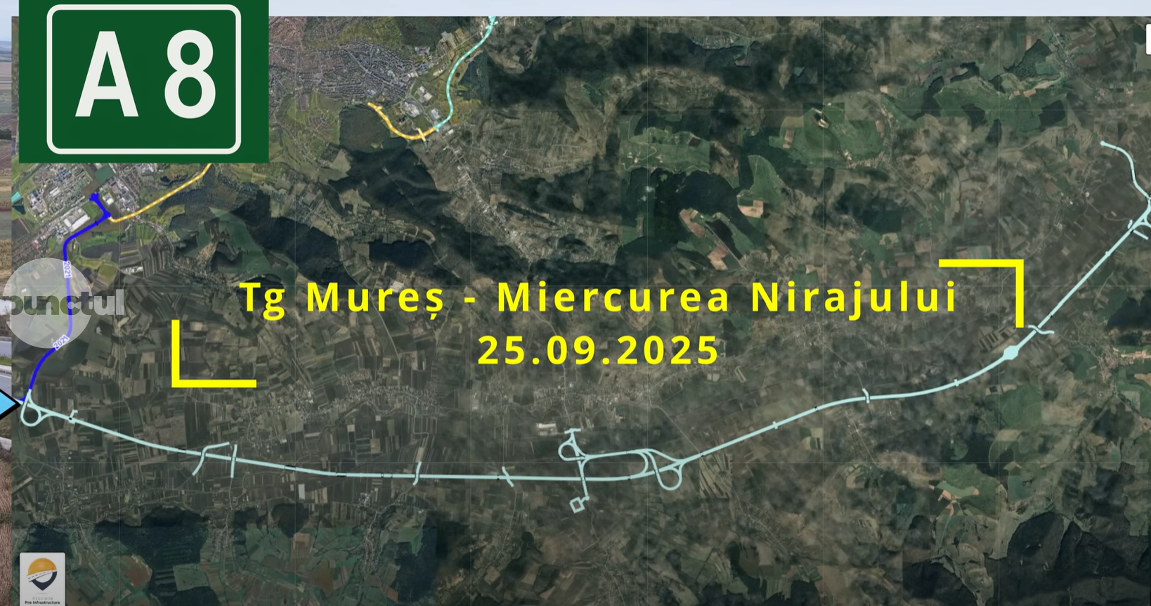 (Video) Stadiul lucrărilor la Autostrada A8, Târgu Mureș-Miercurea Nirajului