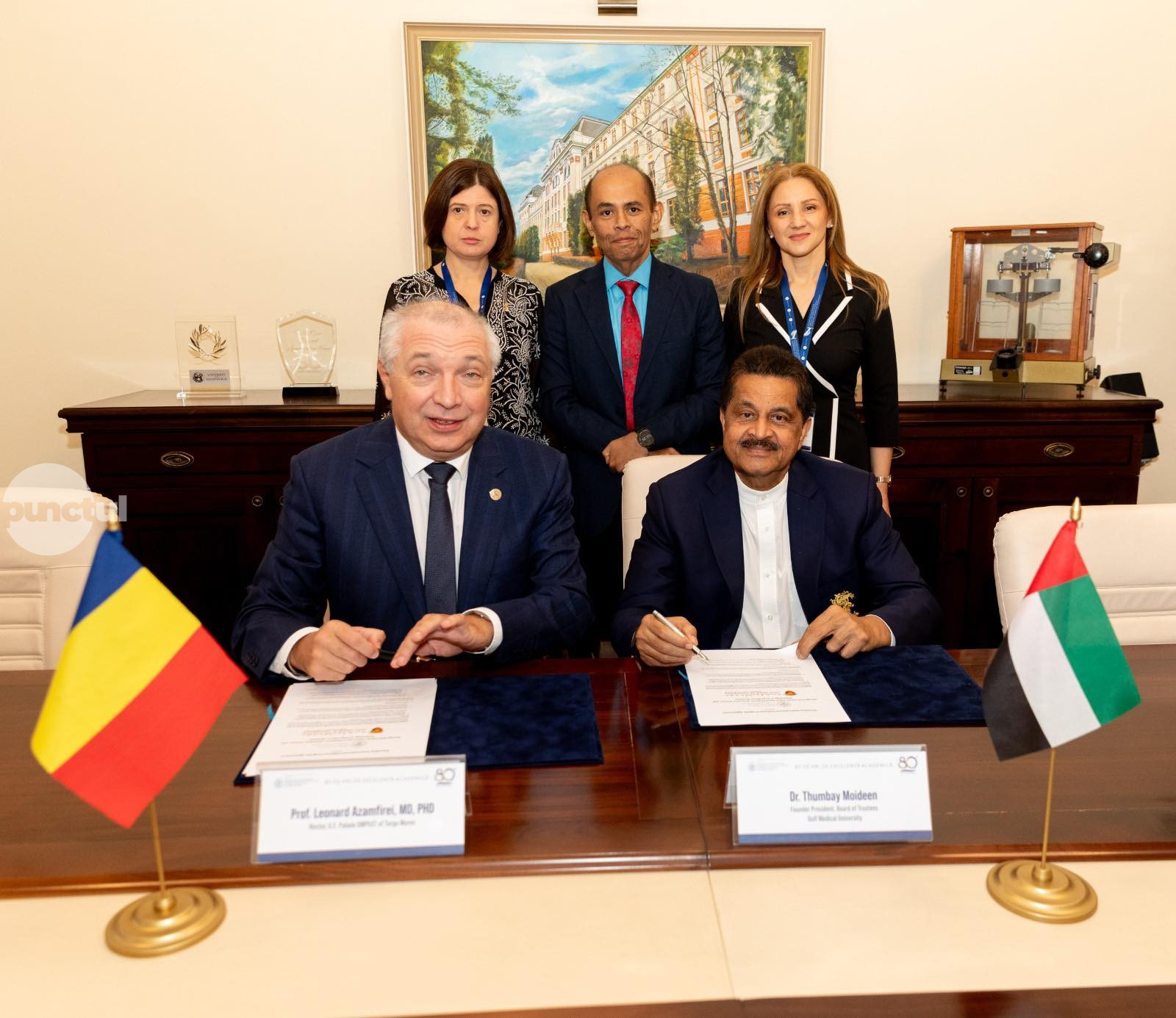 Acord de cooperare între UMFST şi Gulf Medical University din Emiratele Arabe Unite