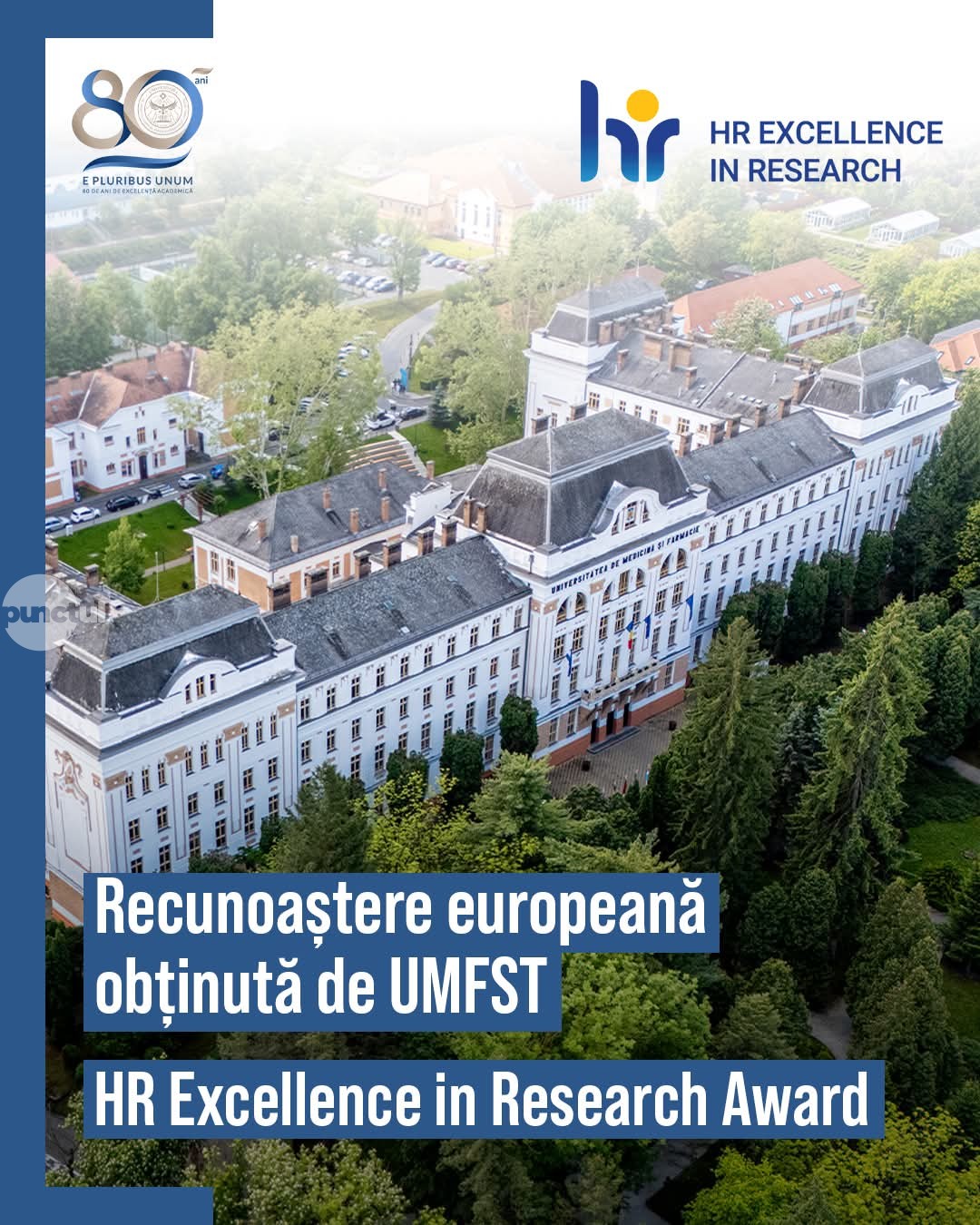 UMFST obține prestigioasa certificare „HR Excellence in Research Award”
