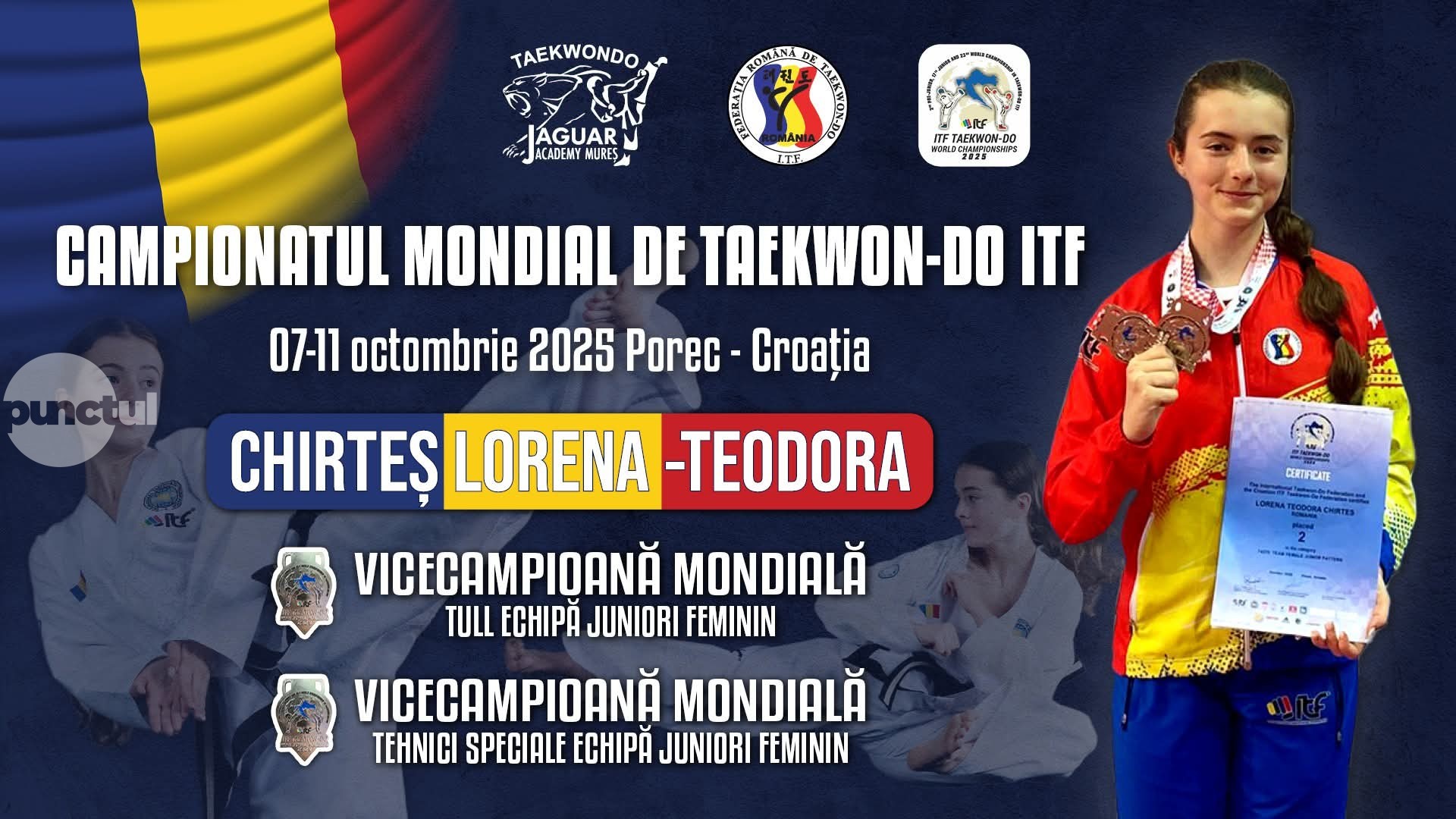 Lorena Chirteș, vicecampioana mondială la Taekwon-do ITF