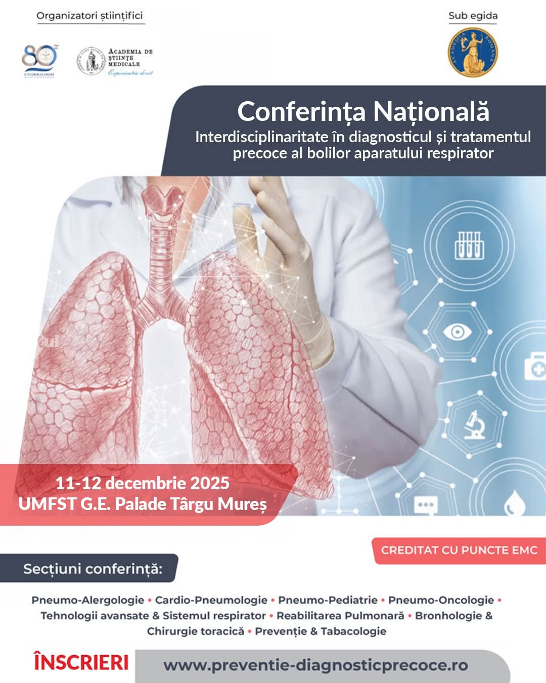 Conferința națională „Interdisciplinaritate în diagnosticul și tratamentul precoce al bolilor aparatului respirator” la UMFST