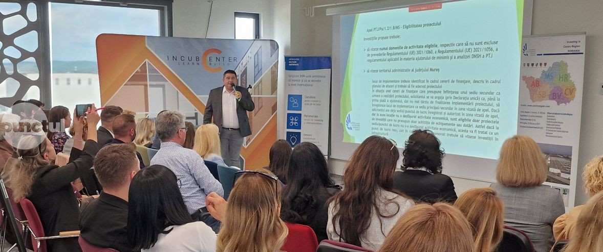 Seminar de informare a agenților economici din județul Mureș despre oportunitățile de finanțare prin Programul Tranziție Justă 2021 – 2027