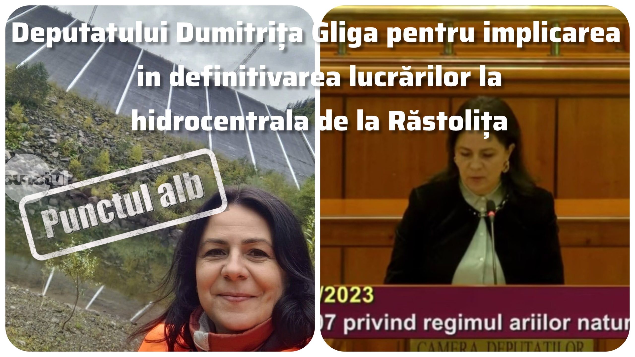 Punctul alb deputatului Dumitrița Gliga pentru implicarea in definitivarea lucrărilor la hidrocentrala de la Răstolița