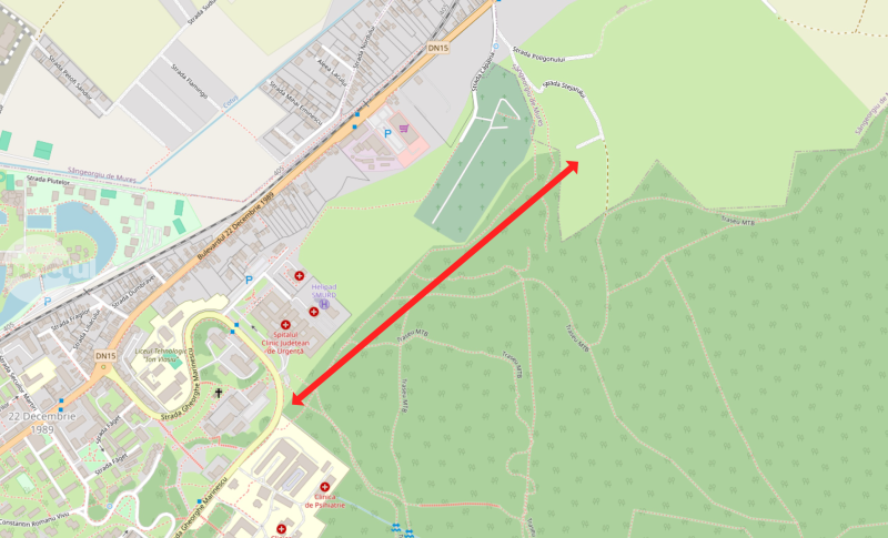 Pregătiri pentru prelungirea str. Gh. Marinescu prin spatele spitalului, până la Sg. de Mureș