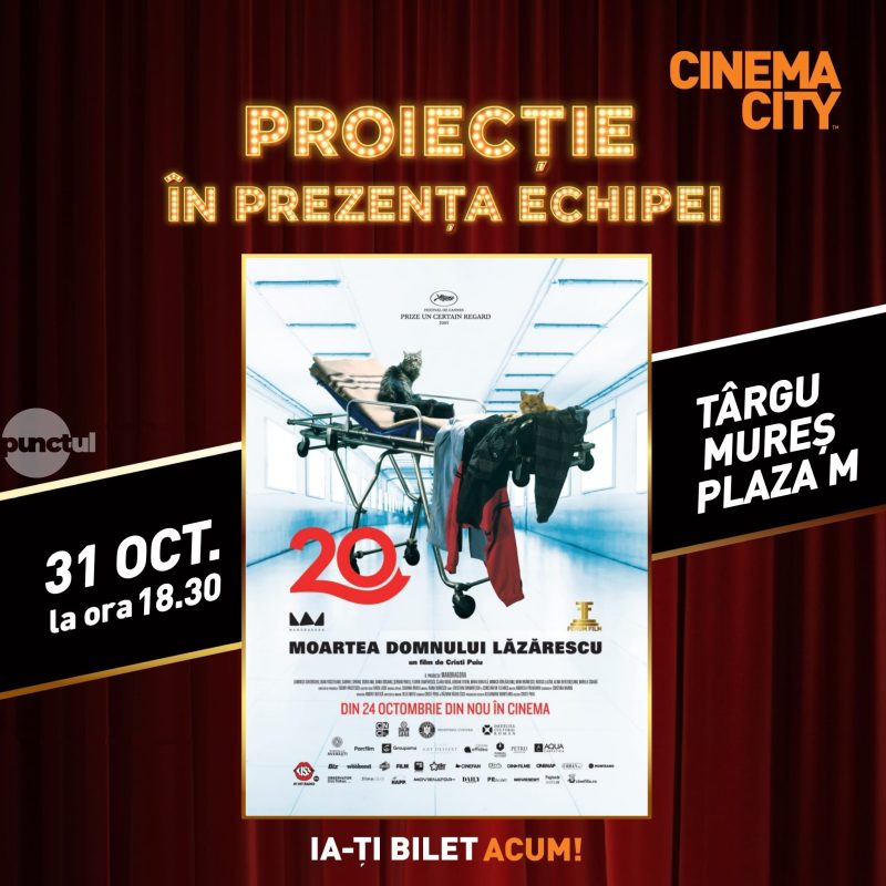 Gabriel Spahiu vine la Târgu Mureș la proiecția specială a filmului „Moartea domnului Lăzărescu”