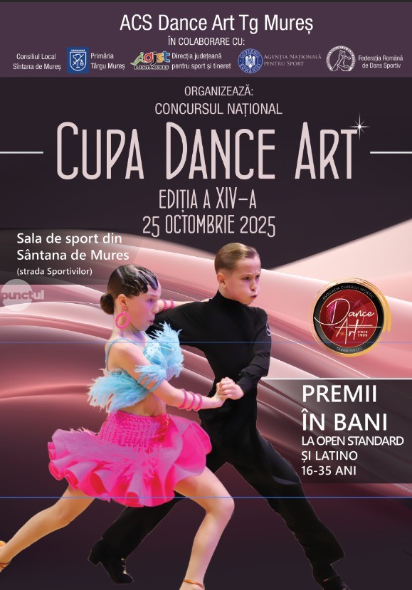 Sâmbătă are loc Cupa Dance Art la Sântana de Mureș