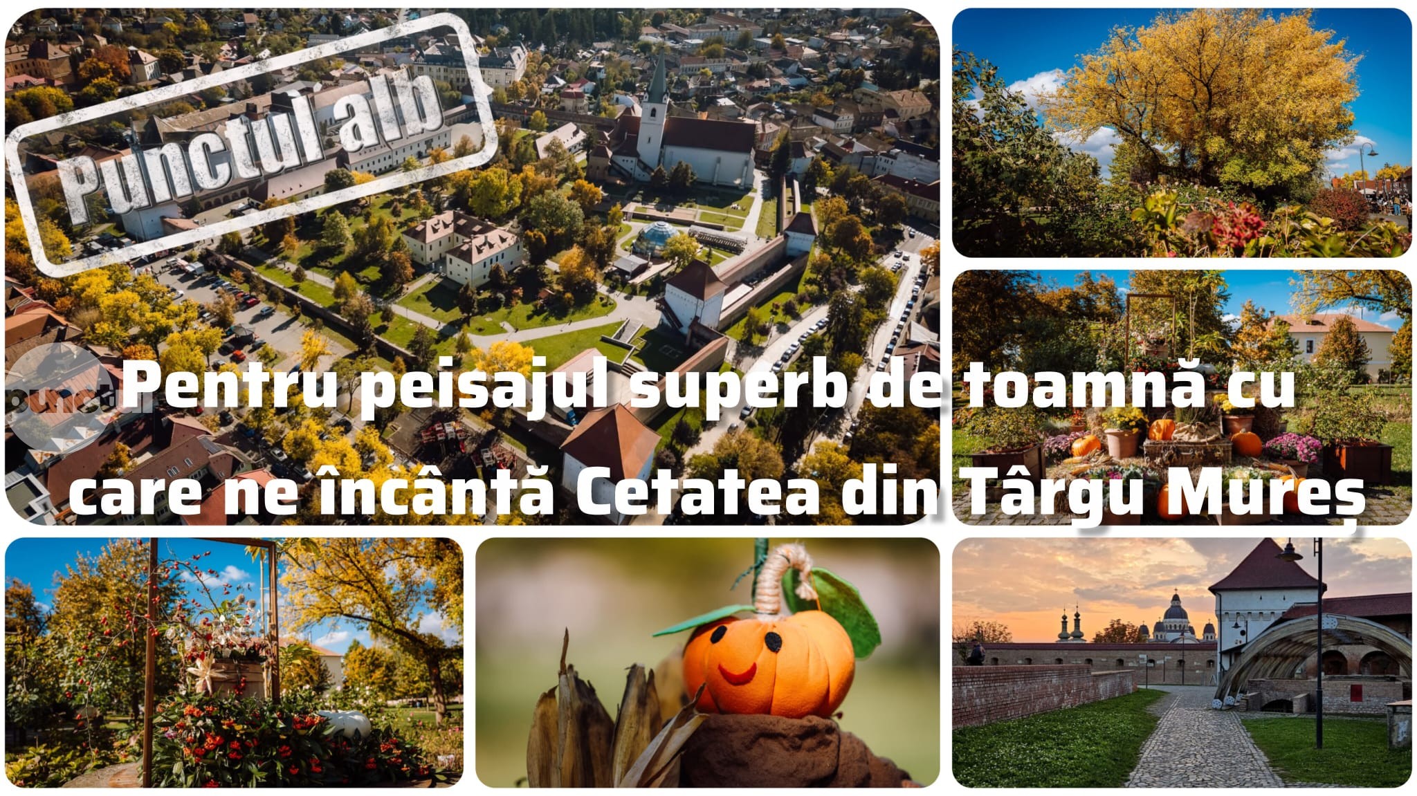 Punctul alb pentru peisajul superb de toamnă cu care ne încântă Cetatea din Târgu Mureș