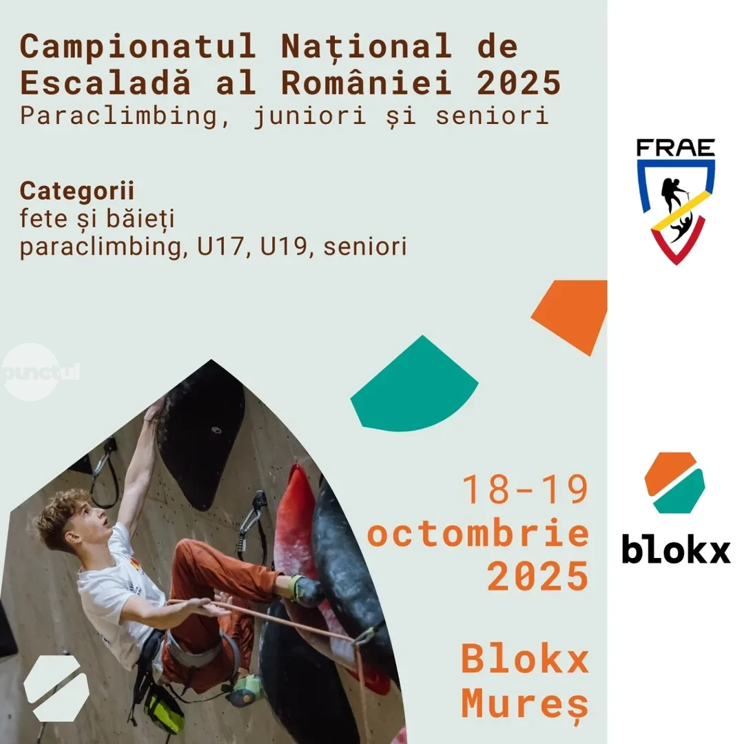 Târgu Mureș, capitala escaladei. Campionatul Național aduce elita cățărătorilor la Blokx