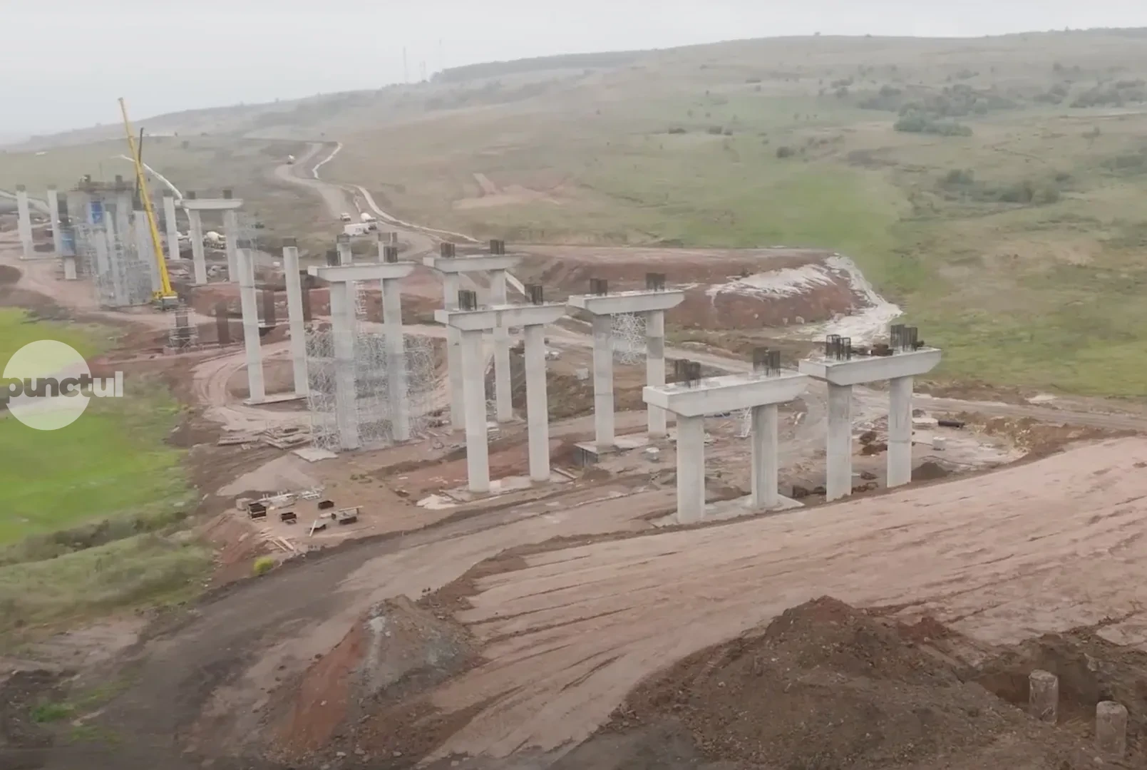 Cum avansează lucrările la viaductul de la Nădășelu al Autostrăzii Transilvania (video)