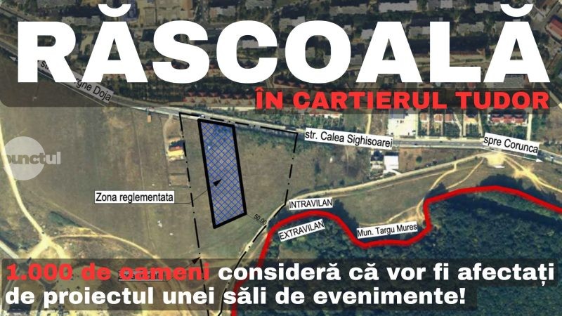 Centrul de evenimente din Calea Sighișoarei. Estimările inițiale arată că aproximativ 1.000 de oameni din zonă vor fi afectați fonic și logistic!