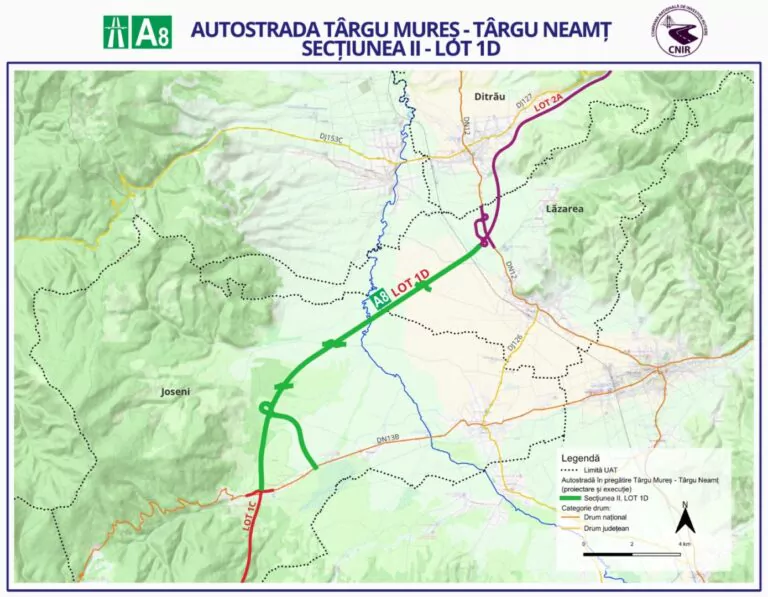 Autostrada Unirii A8: Danlin rămâne câștigător pe lotul 1D Joseni-Ditrău