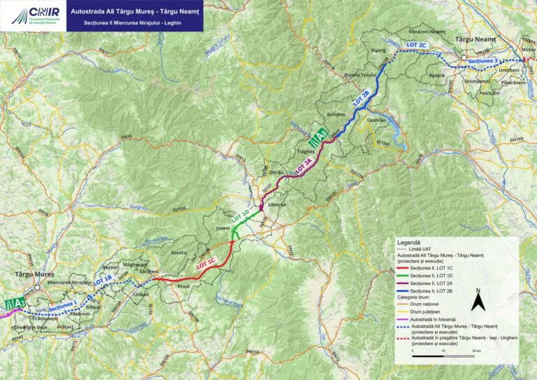 Autostrada A8. Guvernul a aprobat exproprierile necesare pe secțiunea montană Miercurea Nirajului-Leghin