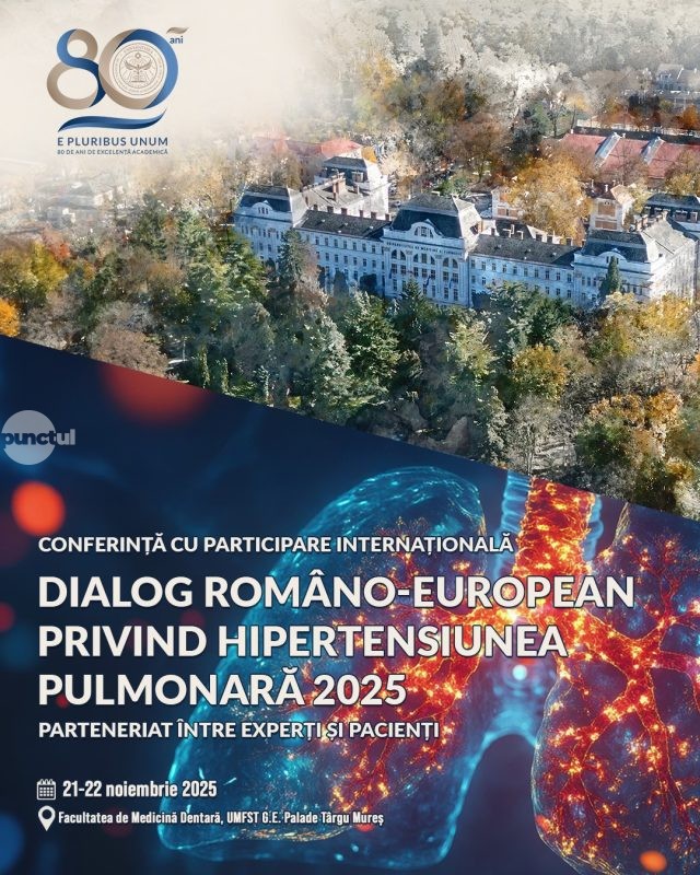 UMFST: Prima ediție a Conferinței cu participare internațională „Dialog româno-european privind hipertensiunea pulmonară 2025 parteneriat între experți și pacienți”