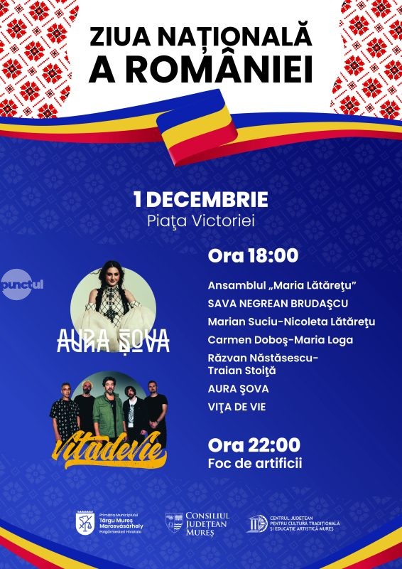 Ziua Națională sărbătorită la Târgu Mureș cu concerte și focuri de artificii
