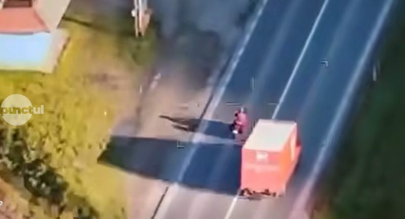 Motociclist din Târgu Mureș filmat din elicopter: 13 depășiri neregulamentare în câteva minute (video)