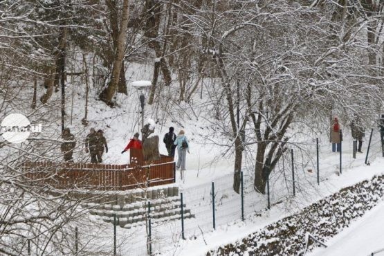Iarnă adevărată la Sovata în prima zi a anului (foto)